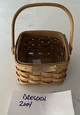 Longaberger, Dresden 2004 Basket w/Handle & Protector