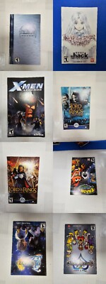 Lot of 8 Ps2 Manuals Crash Bandicoot Lord of the Rings X-Men Kingdom Hearts Hack