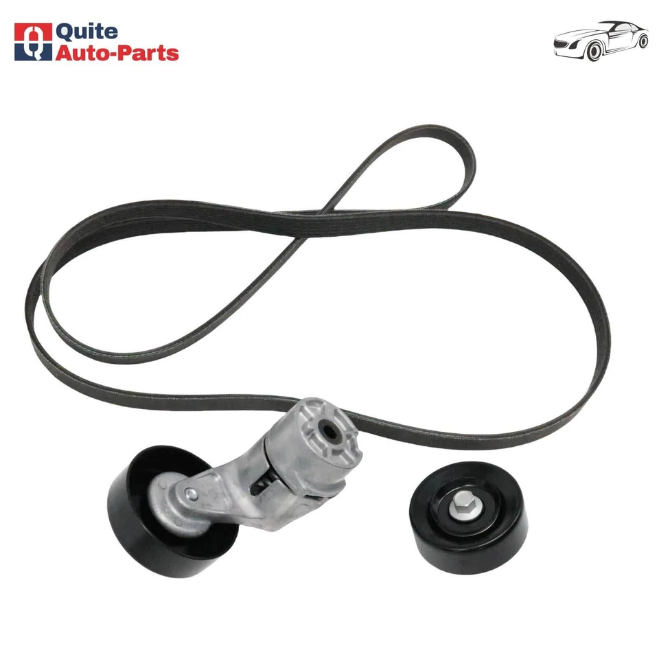 Serpentine Belt & Tensioner Idler Pulley For 2011-12 Kia Rondo EX Luxury 2.7L V6 - Image 2 of 4