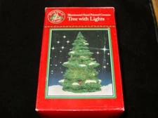 St. Nicholas Square : Christmas TREE with LIGHTS - Illuminated Ceramic Painted