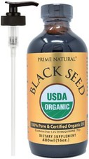 PRIME NATURAL Organic Black Seed Oil 16oz - Cold Pressed Unrefined High Thymo...