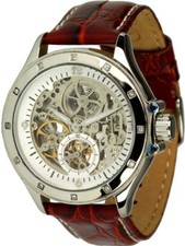 Chenevard since 1928 Skelettuhr Zirkonia-Besatz Automatikuhr Herrenuhr Ø 42mm