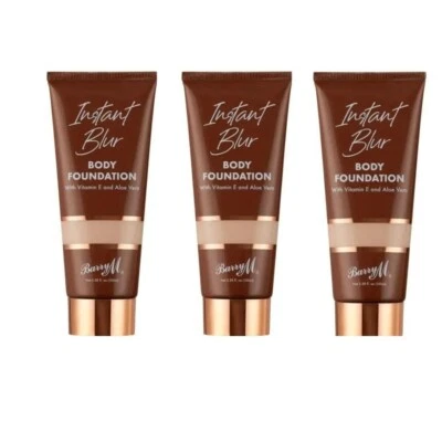 3x Barry M Instant Blur Body Foundation 100 ml Farbton 01 Light Vegan Portofrei