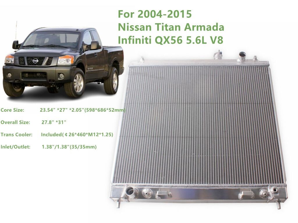 For 2004-2015 NISSAN TITAN/INFINITI QX56/Armada 5.6L V8 3Row Aluminum ...