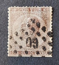 TIMBRE BELGIQUE BELGIE 1865 ROI LEOPOLD I