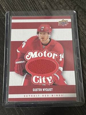 25/26 UPPER DECK RED WINGS CENTENNIAL GUSTAV NYQUIST MOTOR CITY JERSEY UD SP