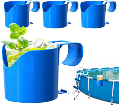 4Pcs Pool Getränkehalter, Poolside Cup Holder, Poolrand Getränkehalter, Pool Bec