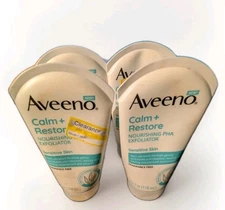 Aveeno Calm + Restore Nourishing PHA Exfoliator 4oz. Pack of 4
