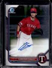 2022 Bowman Chrome Cameron Cauley Prospect Auto Autograph #CPA-CCY Rangers