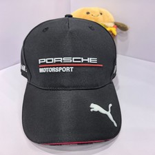 Porsche Unisex Motorsport Black Adjustable Curved Brim Baseball Cap