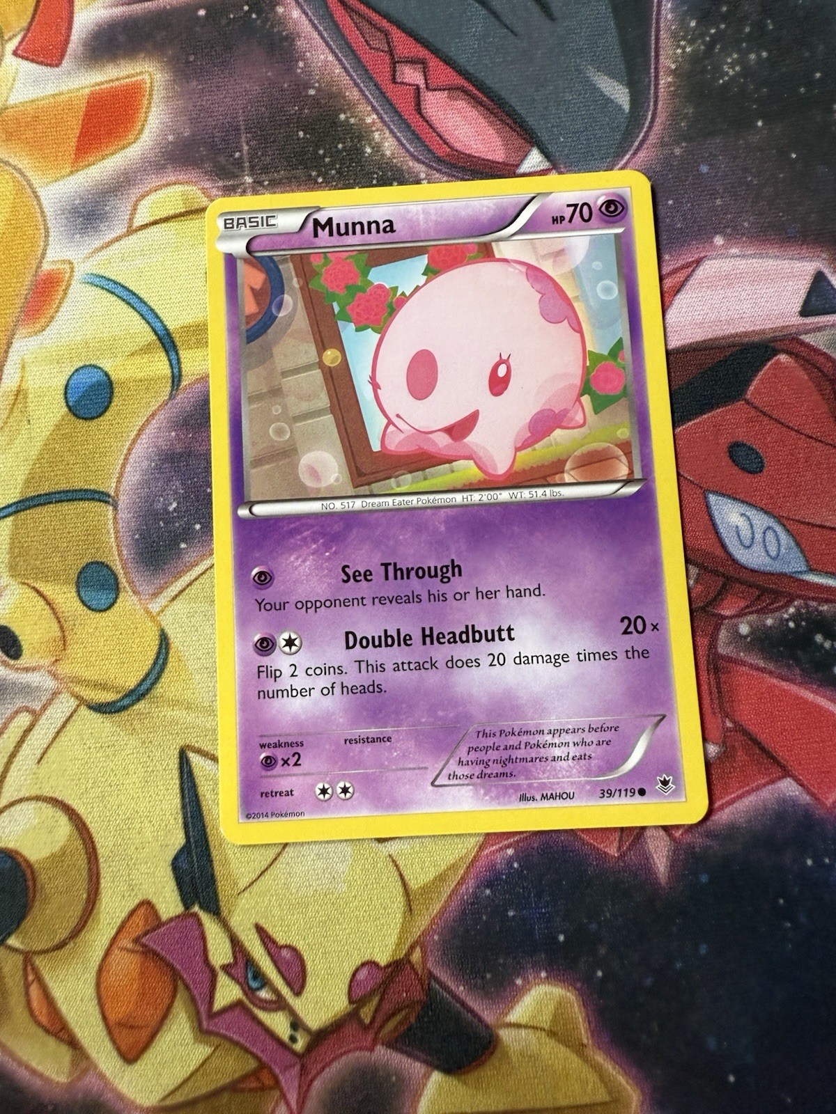 Munna Pokemon Card, Phantom Forces Set 39/119