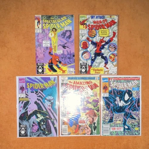 Marvel Spider-Man Comic Book Lot Modern Age 1991 Boarded McFarlane Vintage