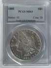 1885   Morgan Silver Dollar - PCGS MS63 - 90% Silver - ASW 0.7734 oz