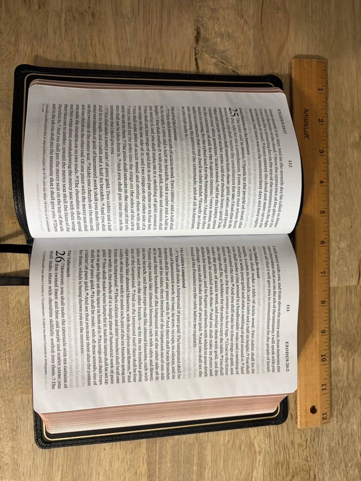 ESV Heirloom Single Column Bible -Black Goatskin- Personal Size - Image 4 of 4