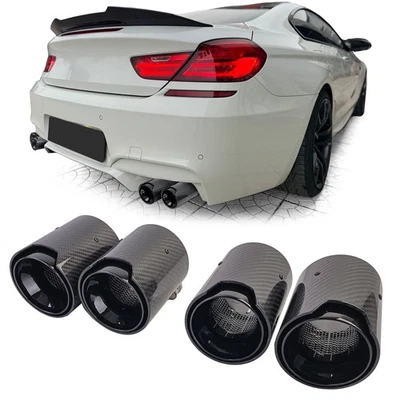 4X Embouts D'Échappement En Carbone Compatibles Pour BMW M5 F10 M6 F12 F13 F06 - Photo 1/4