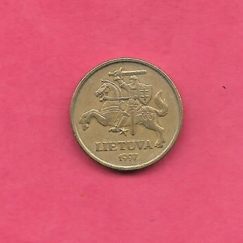 LITHUANIA KM107 1997 VF-VERY FINE CIRCULATED OLD VINTAGE 20 CENTU COIN