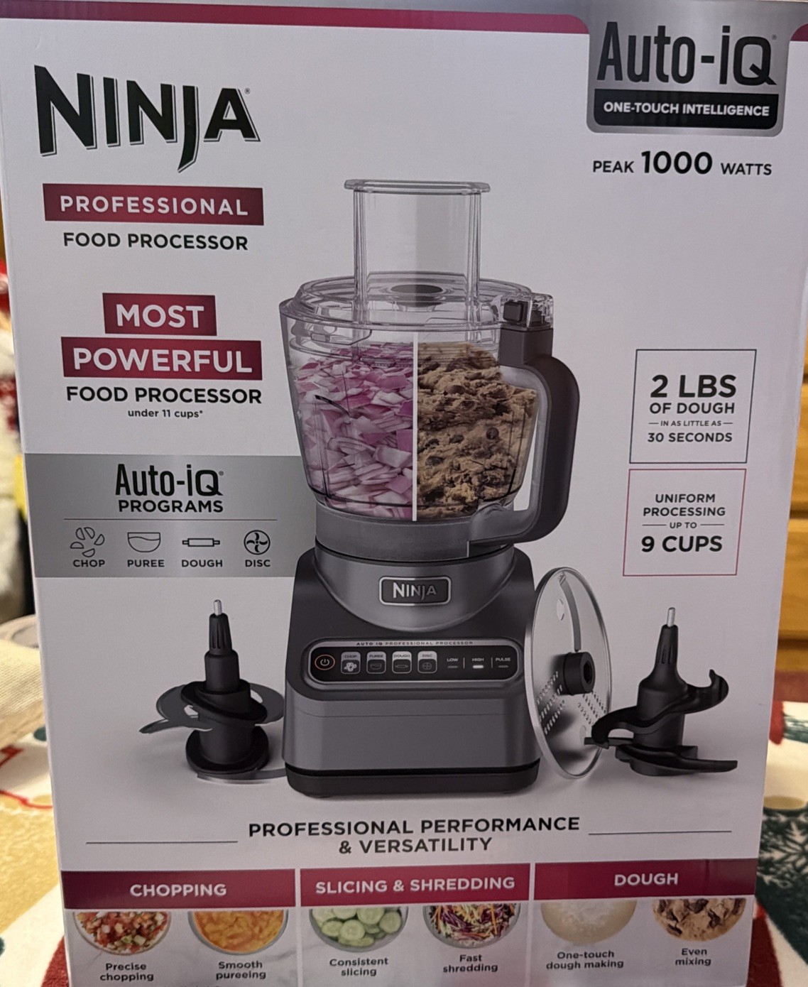 Ninja Professional Food Processor 1000 Peak Watts 9-Cup Auto