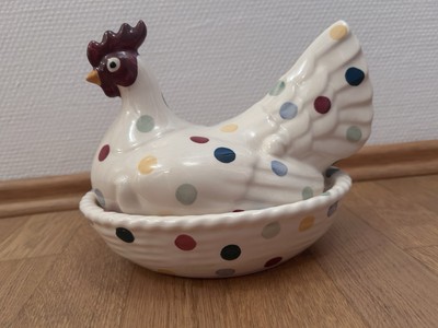 Porzellanhuhn 2 tlg. für Eier Emma Bridgewater Ostern Schale Mit Deckel   