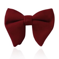 Pre-Tied Velvet Bow Ties for Men, Oversized Tuxedo Bowties for Wedding Party