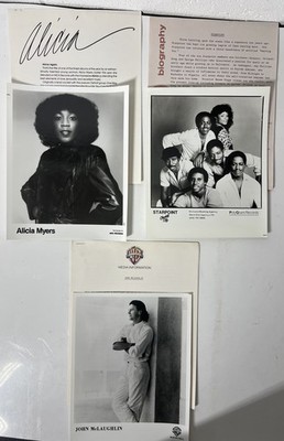 Vintage Music Press Kit Lot John McLaughlin Alicia Myers Starpoint Photos Bios