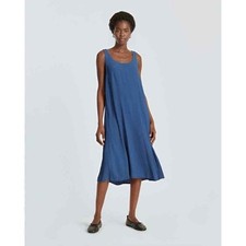 Everlane The Naia Ripple Midi Tank Dress Sleeveless Royal Blue Size XL fits 1X