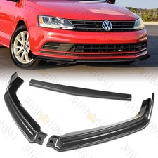 Fit 15-18 Volkswagen Jetta Mk6 Carbon Painted Front Bumper Spoiler Splitter Lip