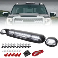 3 PCS Smoked Lens LED Cab Lights for Silverado/Sierra 1500 1500HD 2500 2500HD...
