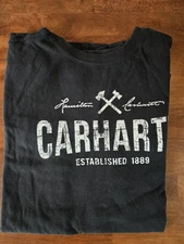 Carhartt Mens XL Black Graphic Short Sleeve T-Shirt