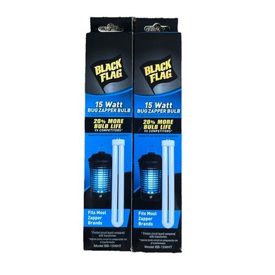 [Lot of 2] Black Flag 15W Bug Zapper White Replacement Bulbs (BB-15WHT) *NEW*