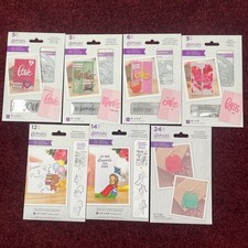 Lot 7 Crafters Companion Gemini Stamps Dies Birthday Love Cake Heart Christmas