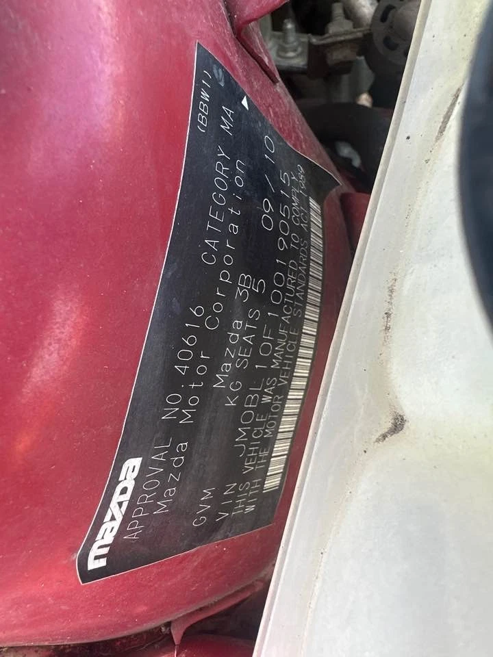 2010 Mazda 3 BL LH Front Door Trim AR374 ALFA RED #B795 - image 3 of 4