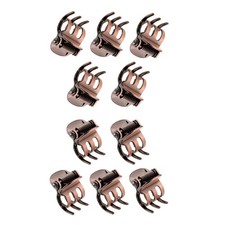 10Pcs Mini Metal Hair Claw Clips for Women,Mini Bronze