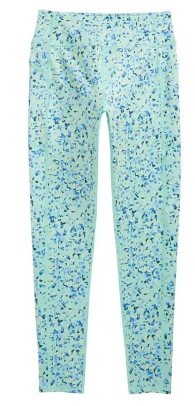NWT Zella XL (14/16) mint green broken glass print Leggings