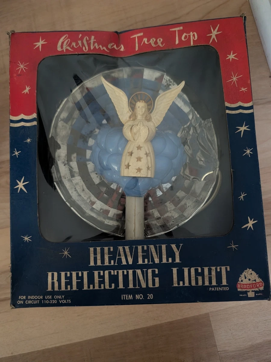Étoile De Sapin Bradford Celestial Années 60 - Argentée - Animée Lumineuse