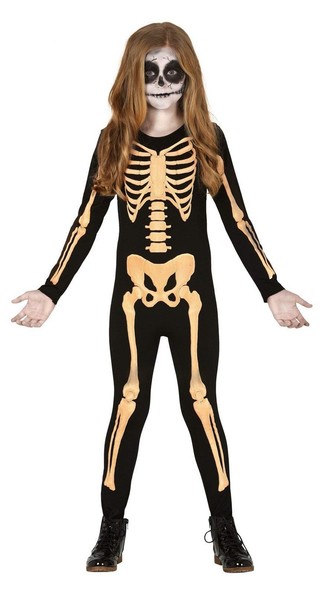KöNigliches Skelett KostüM FüR Kinder, Fiestas Guirca, Gr. 128, Schwarz-image
