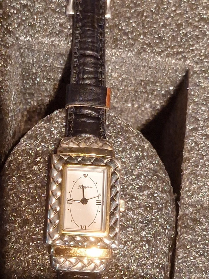 Working Brighton Augusta Watch; 5.75" - 7.25" Brown Leather Band; Good Condition - Image 4 of 4