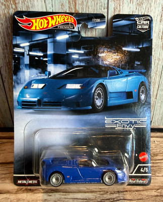 Hot Wheels Premium 94 Bugatti EB110 1:64 Scale Die-cast Toy Car Blue Sealed New
