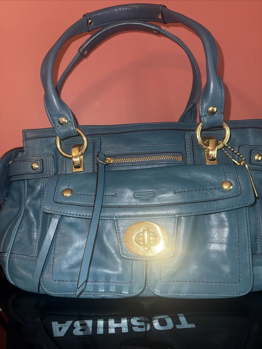 Coach Hampton Satchel/Top Handle Bag Blue Bags & Handbags for