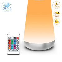 Nachttischlampe Rgb Farbwechsel Dimmbar 2500Mah Usb Aufladbar 5 Modi