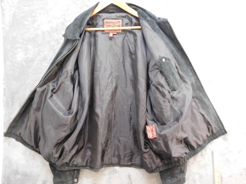American Classics Colebrook Jacket Mens 2XL Black Suede Leather Zip Bomber Soft - Picture 14 of 16
