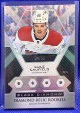 2021-22 Upper Deck Black Diamond Quad Diamond Cole Caufield Rookie 34/99