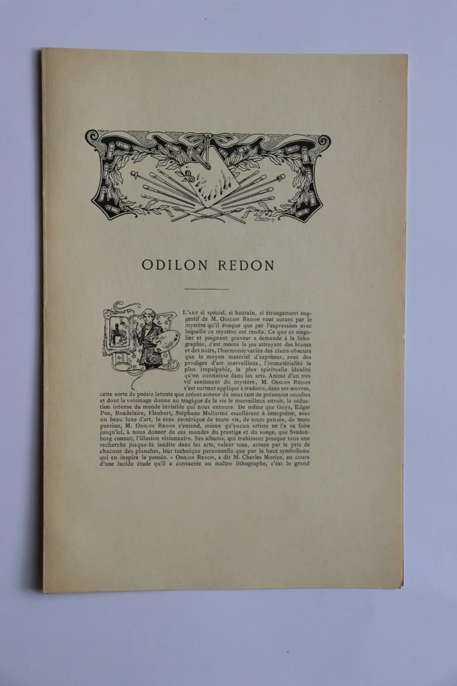 ODILON REDON Figures Contemporaines Mariani Biographie 1904 1/25 JAPON - Photo 1/3