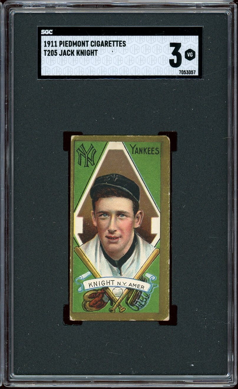 1911 T205 Piedmont Cigarettes Baseball Jack Knight SGC 3