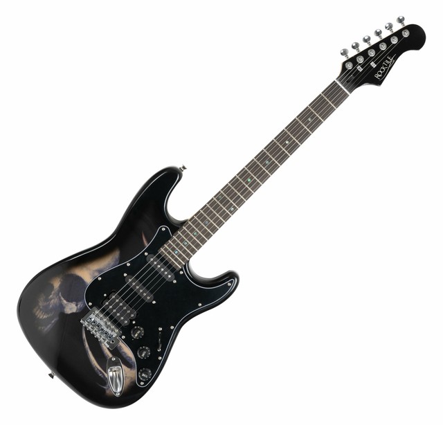 Rocktile Pro ST60-SK Cráneo 6 Cuerdas Guitarra Eléctrica - Negra | Compra  online en eBay