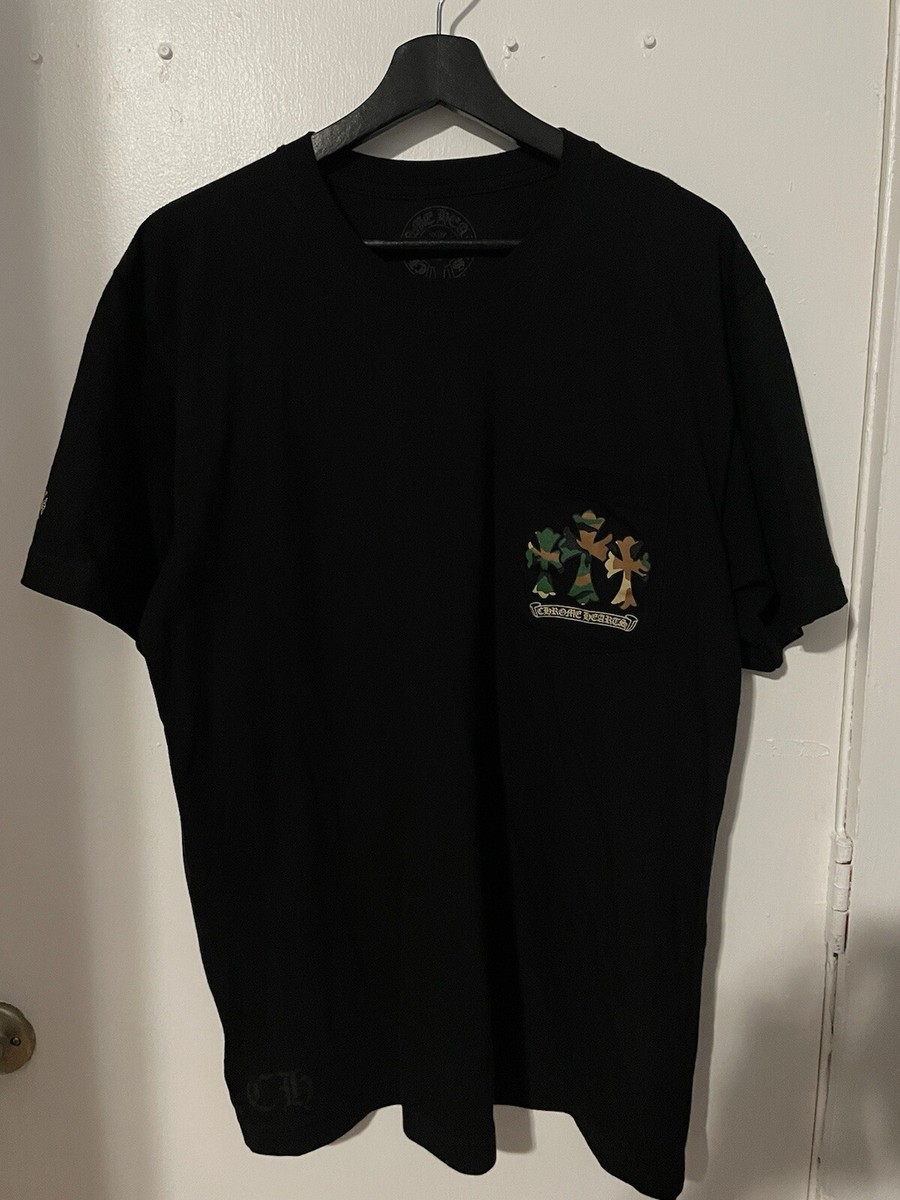 Chrome Hearts Camo Horseshoe T-Shirt Black Men's Size Large Chrome Hearts Camo Horseshoe T-Shirt Black Men's Size Large