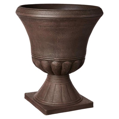Arcadia Garden Products Urn Planter 18''Wx22''H Light Weight Classic Chocolate