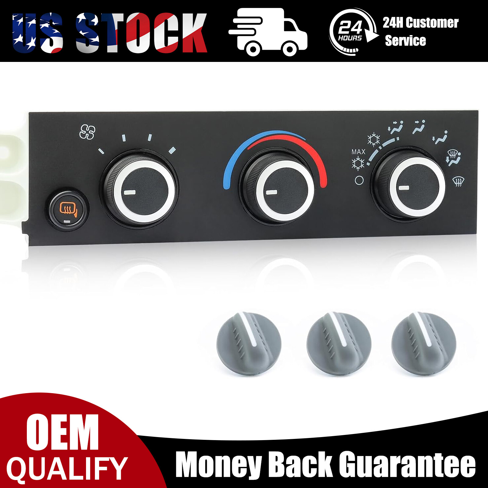 01-22 Chevrolet Express A/C Heater Climate Control Switch with Defogger 15858579