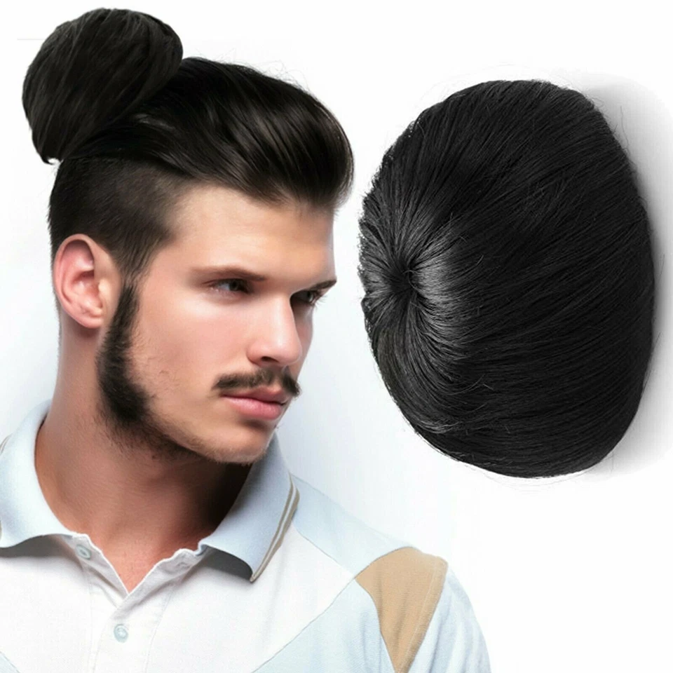 Clip On Instant Man Bun - Synthetic Hair Extension - Funny Gag Gift - Image 3 of 4
