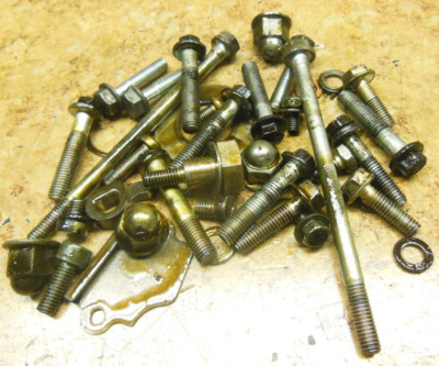 2002 Bajaj Legend Scooter Engine Nuts Bolts Parts Hardware Lot Motor 02