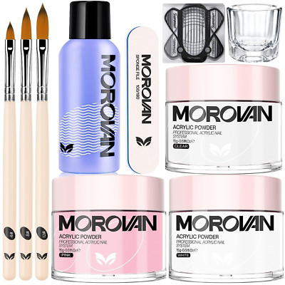 Morovan Acryl Nagelset Acrylpulver Und Acryl Flüssigkeit Set Acrylnagel-Kit Acry